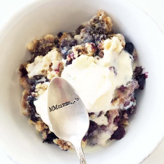 Simple Berry Skillet Cobbler - Recipe photo by TheSkinnyFork