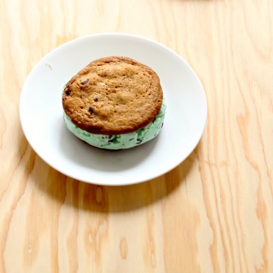 Mint Chocolate Ice Cream Sandwich - Recipe photo by thegirlonbloor
