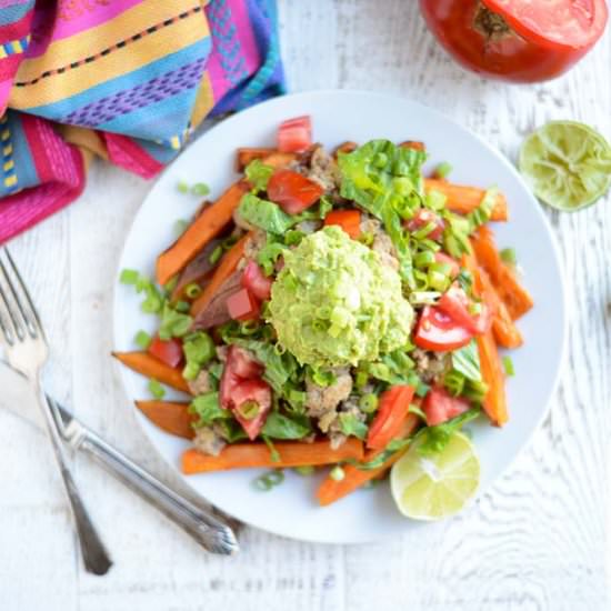 Loaded Sweet Potato Fries - Recipe photo by Real Food Whole Life