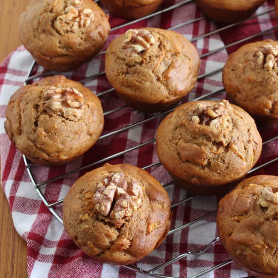 Healthy Carrot Cake Muffins (GF) - Recipe photo by Thoroughly Nourished Life