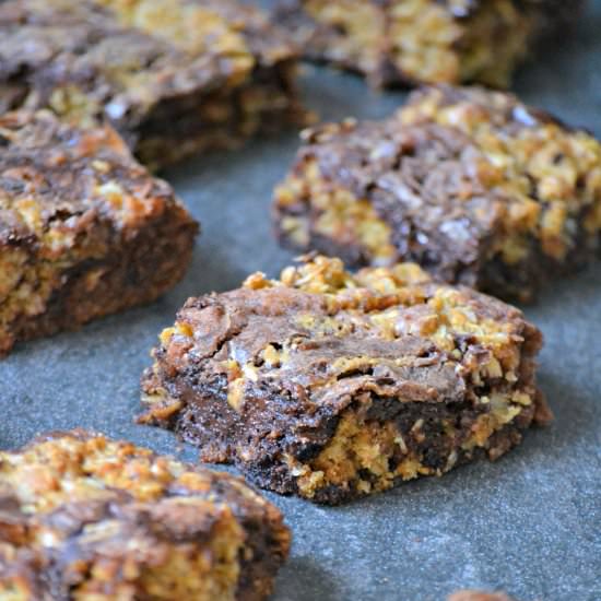 Brownie Oatmeal Cookie Bars - Recipe photo by the_secret_ingredient_is