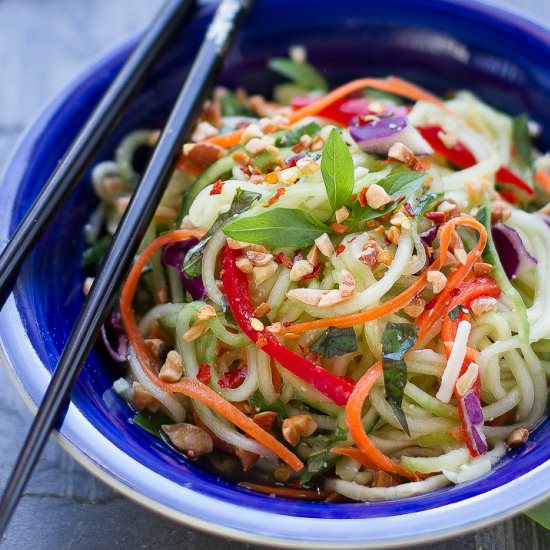 Asian Zucchini Cumber Noodle Salad - Recipe photo by LifemadeSweeter