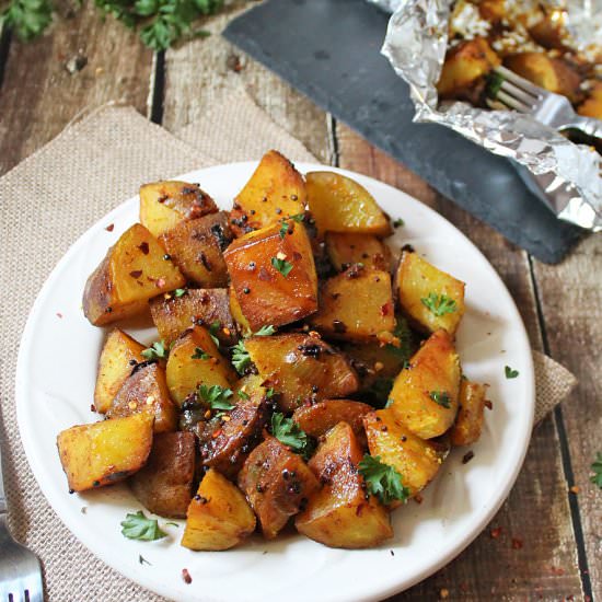 Sri Lankan Deviled Potatoes - Recipe photo by SavorySpin