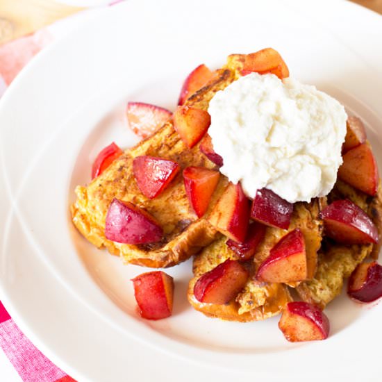 Roasted Plum French Toast - Recipe photo by cakenknife