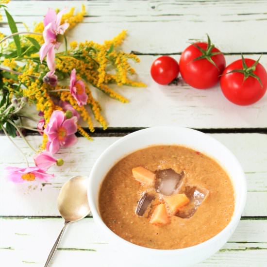 Simple Summer Gazpacho - Recipe photo by EatDrinkCook