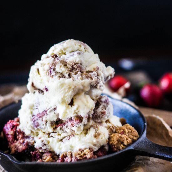 Berry Crumble Ice Cream - Recipe photo by ifthespoonfits