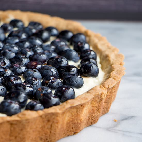 Blueberry Lemon Custard Tart - Recipe photo by heartsinmyoven