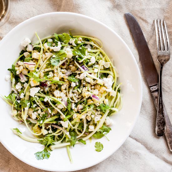 Sweet Corn & Zucchini Salad - Recipe photo by dishing up the dirt