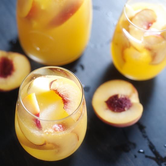 Peach Sangria - Recipe photo by pretty plain janes