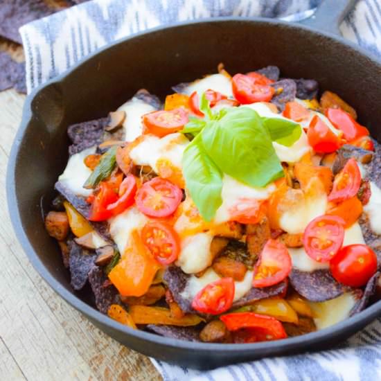 Double Layer Italian Style Nachos - Recipe photo by The Nutritious Kitchen