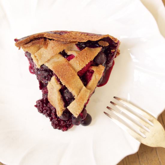 Triple Berry Tart w/ Lattice Crust - Recipe photo by From the Athletes Kitchen