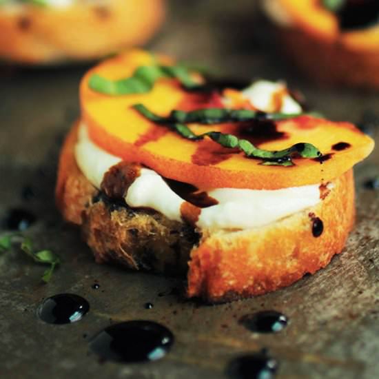 Peach Bruschetta - Recipe photo by lifeasastrawberry