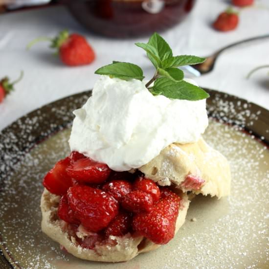 Strawberry Rhubarb Shortcake - Recipe photo by Simply Playful Fare