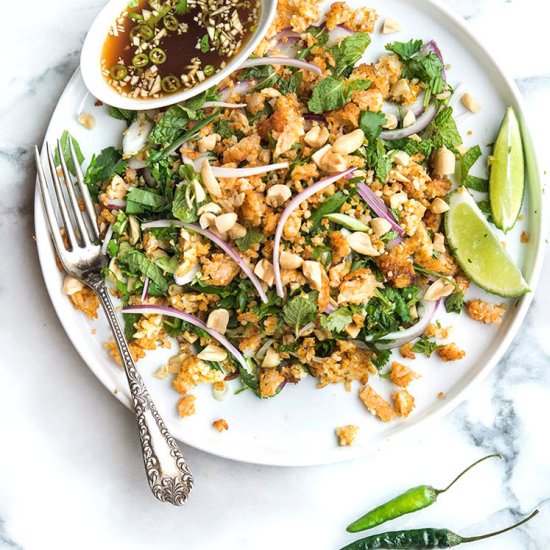 Crispy Rice Salad - Recipe photo by wild greens