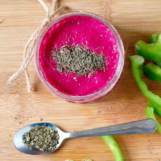 Roasted Red Beet Hummus - Recipe photo by TacoBoutFood
