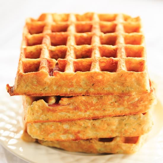 Salami and Cheese Waffles - Recipe photo by browneyedbaker