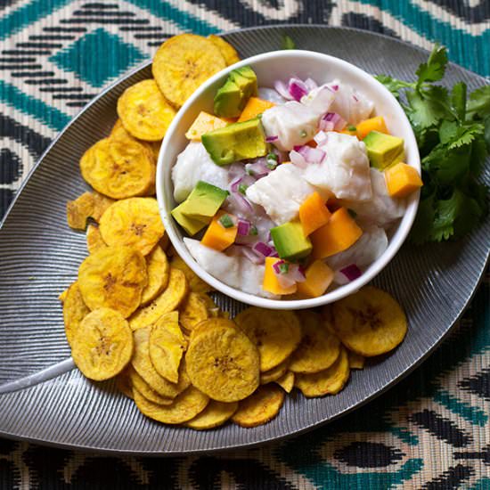 Ceviche with Mango and Avocado - Recipe photo by SaltandWind