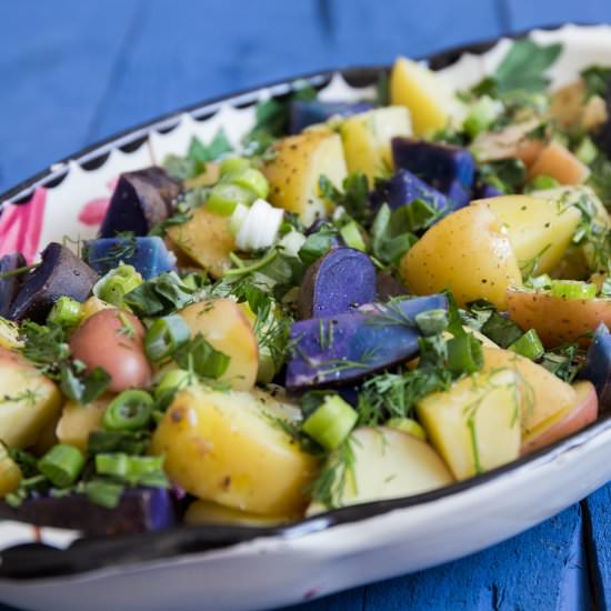 Colorful potato salad - Recipe photo by Sarah VanEigenKweek