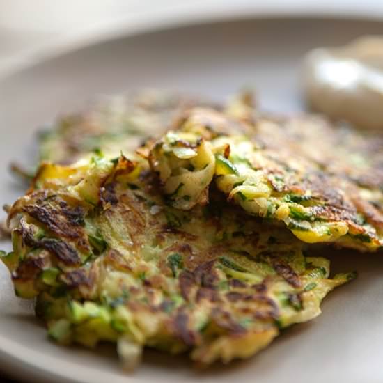Crispy Zucchini Pancakes - Recipe photo by pannacooking