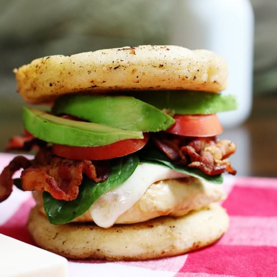 Grilled Chicken BLT on Arepas - Recipe photo by vivaveltoro