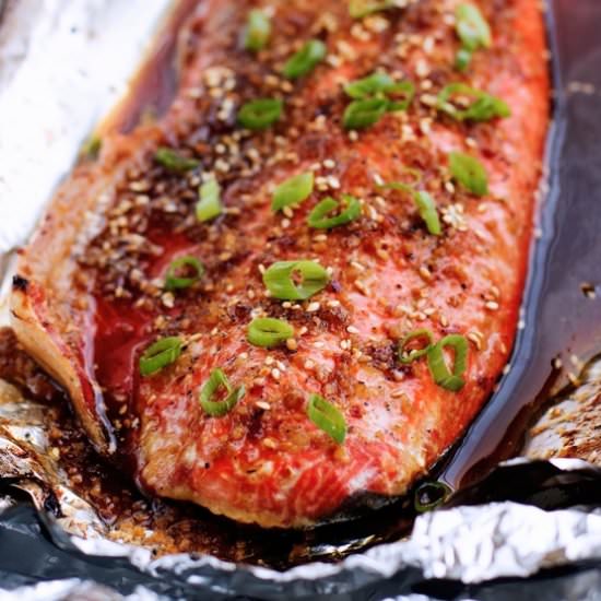 Sesame Ginger Baked Salmon - Recipe photo by littlespicejar
