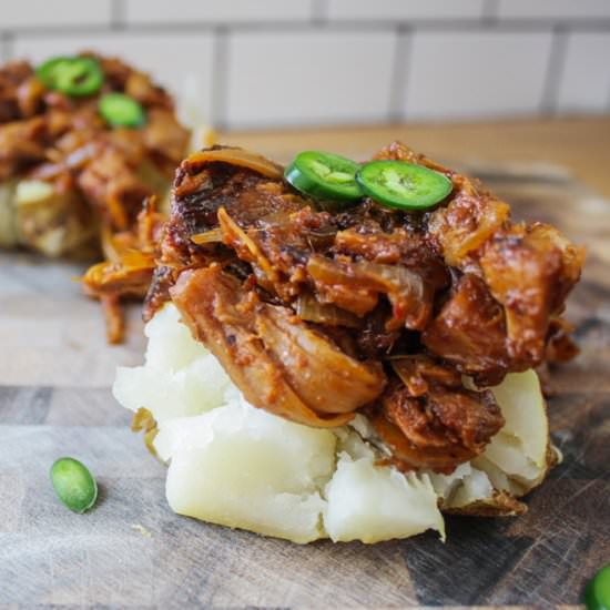 Jackfruit Stuffed Baked Potato - Recipe photo by northwestworkshop