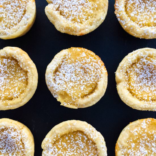 Mini Lemon Chess Pies - Recipe photo by WillBakeforBooks