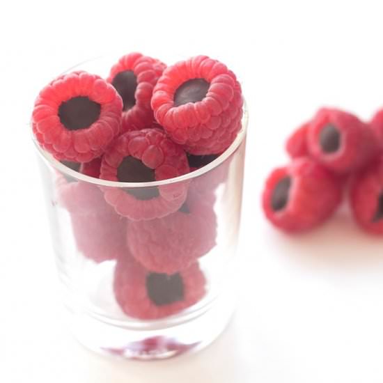 Chocolate Filled Raspberries - Recipe photo by Louisesmadblog