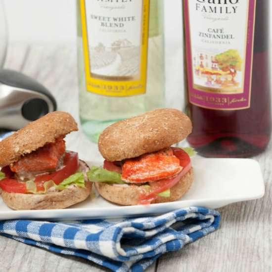 Salmon Bagel Sliders - Recipe photo by Food Done Light