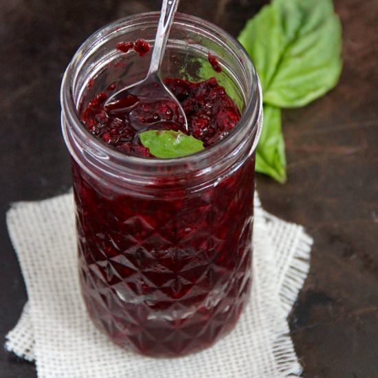 Blackberry Basil Chia Jam - Recipe photo by emmaslittlekitchen