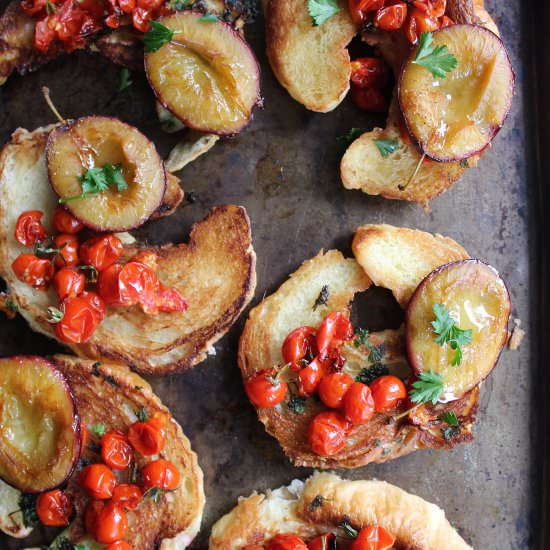 Cherry Tomato & Plum Croissants - Recipe photo by Simply beautiful eating