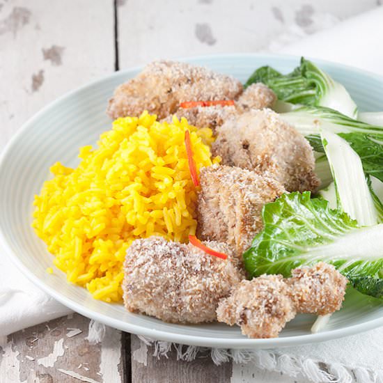 Oven-Baked Coconut Chicken Thighs - Recipe photo by ohmydish