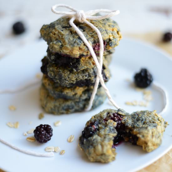 Blackberry Oat Breakfast Cookie - Recipe photo by Real Food Whole Life