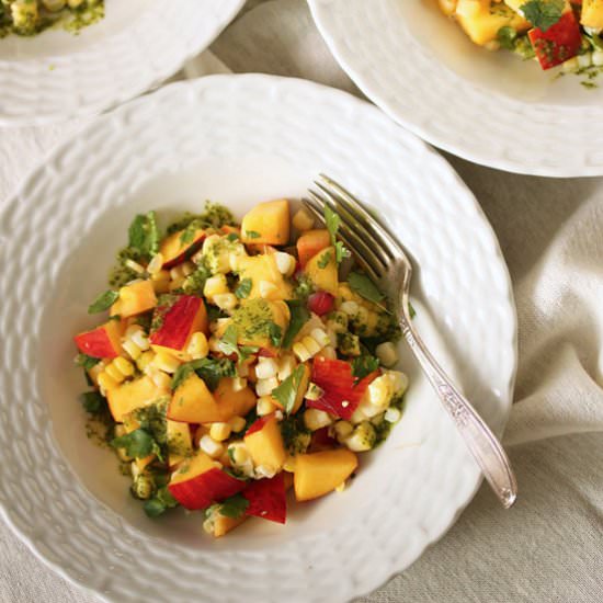Nectarine & Corn Salad - Recipe photo by CookandBeMerry