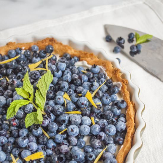 Blueberry Tart with Lemon Yogurt - Recipe photo by Summerfield Delight
