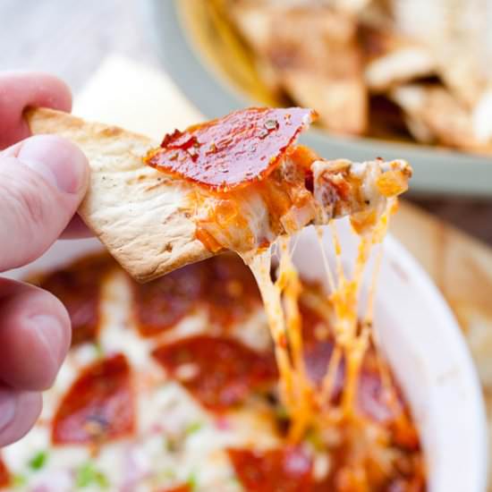 Pepperoni Pizza Dip - Recipe photo by Macheesmo