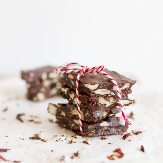 Dark Chocolate Nut Bars - Recipe photo by The Chick Who Eats