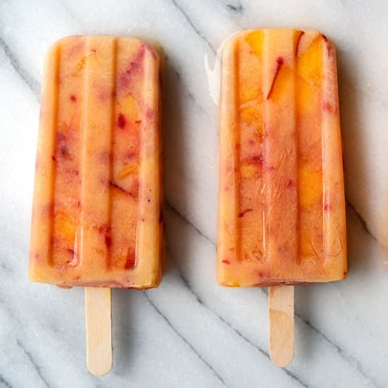 Peaches & Cream Ice Pops - Recipe photo by garlicmysoul
