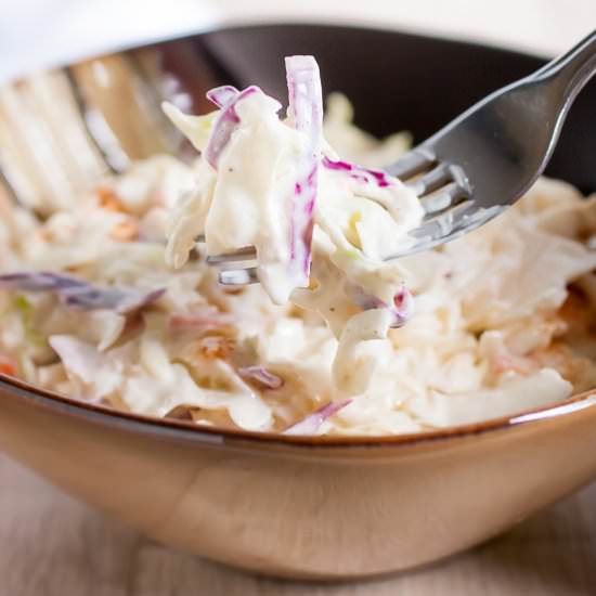 Creamy Classic Cole Slaw - Recipe photo by SimpleFood365