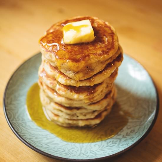 Eggless Buttermilk Pancakes - Recipe photo by a butterful mind