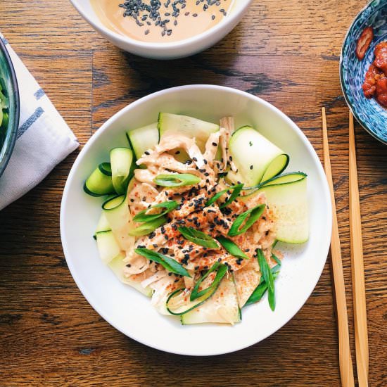 Cold Sesame Noodles w/ Chicken - Recipe photo by IHeartUmami