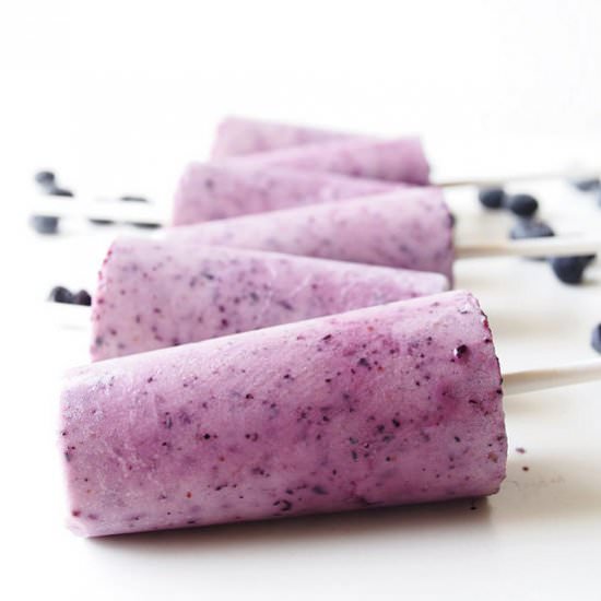 Maple Coconut Milk Blueberry Pops - Recipe photo by thekitchenpaper