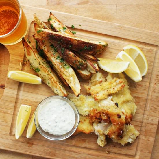 Fried Razor Clams with Baked Wedges - Recipe photo by northwestworkshop