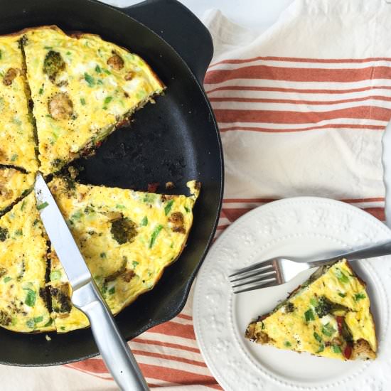 Vegetable & Cheddar Frittata - Recipe photo by Petite Canteen