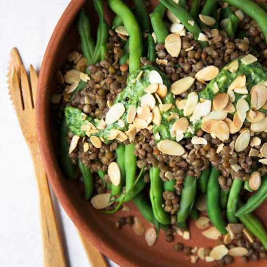 Creamy Green Beans & Lentils - Recipe photo by thegreenlife