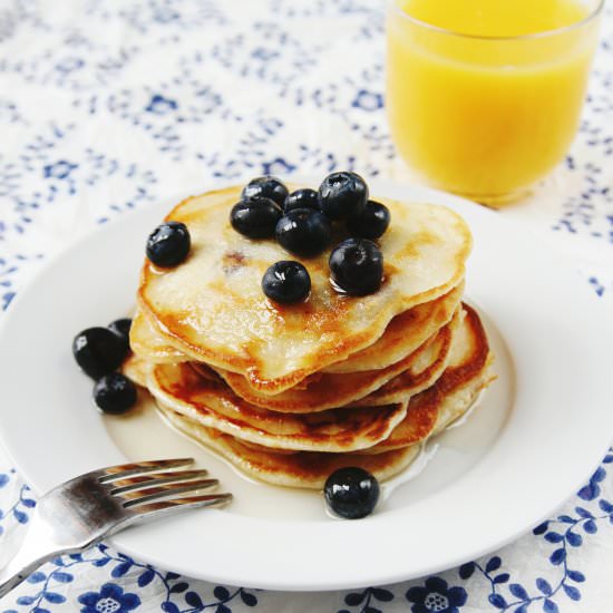 One Cup Blueberry Pancakes - Recipe photo by gathering beauty
