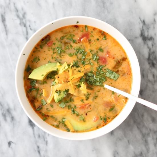 Creamy Roasted Chicken Tortilla Soup - Recipe photo by perpetuallyhungry