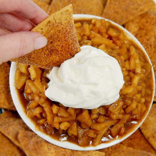 Apple Pie Salsa & Cinnamon Sugar Chips - Recipe photo by FrostingandaSmile