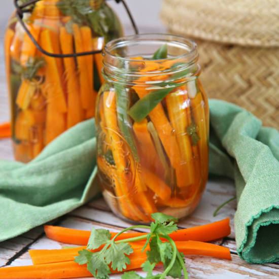 Spicy Carrot Refrigerator Pickles - Recipe photo by DishofDailyLife