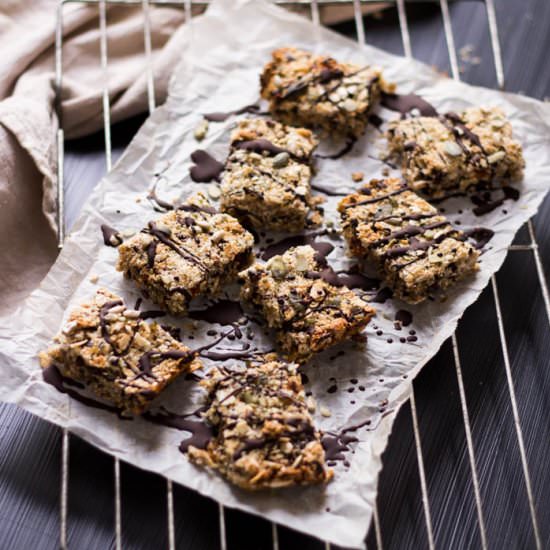 Double Choc + Pear Muesli Bars - Recipe photo by tohercore
